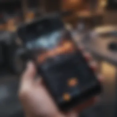 Mobile Interface of a Popular Music Game An engaging interface of a popular music game on a mobile device