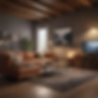 Customizable Virtual Interiors A cozy virtual interior filled with customizable furniture options