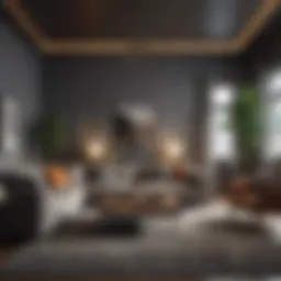A beautifully designed virtual living room showcasing modern decor and furniture.