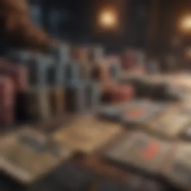 Dynamic Mega Deck Composition Dynamic mega deck composition showcasing diverse card strategies