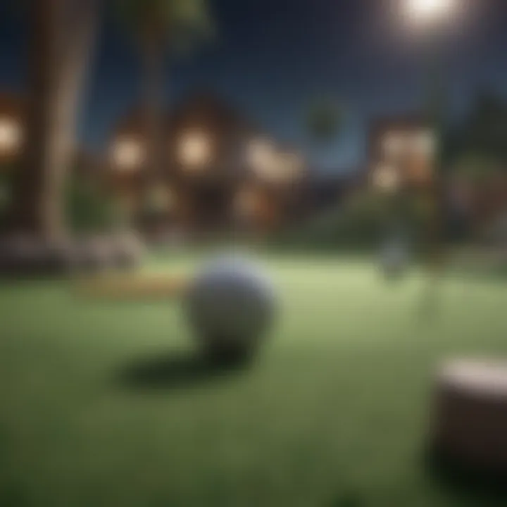 A player engaging with a mini golf game app