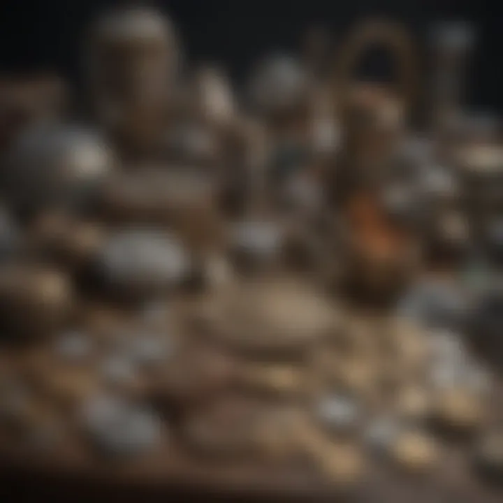 A collection of in-game currencies and items