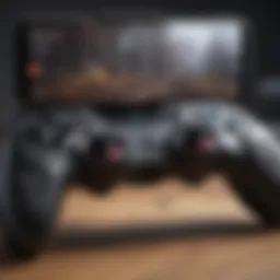 Innovative mobile controller design showcasing ergonomics