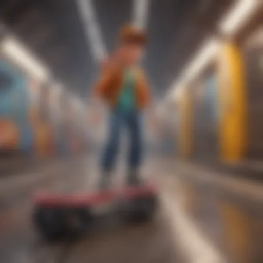 A vibrant depiction of various hoverboards in Subway Surfers
