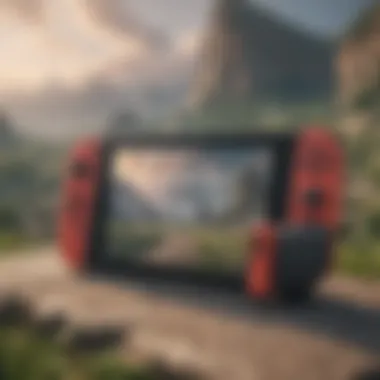 Imagining Tomorrow's Nintendo Switch Experience A futuristic landscape showcasing Nintendo Switch gaming possibilities