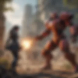 A vibrant illustration depicting a turn-based battle scene featuring anime-style characters with unique abilities and stunning backgrounds.