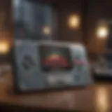 A vintage handheld gaming device showcasing its classic design