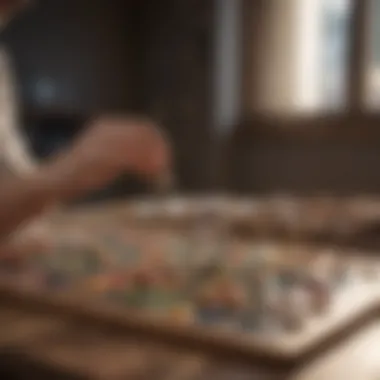 Cognitive Engagement in Puzzle Games A thoughtful player engaging with a complex puzzle