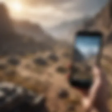Future of Mobile Strategy Gaming Futuristic vision of mobile gaming interface for strategy games