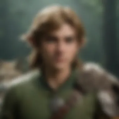 Link in his wolf form, showcasing duality in character design