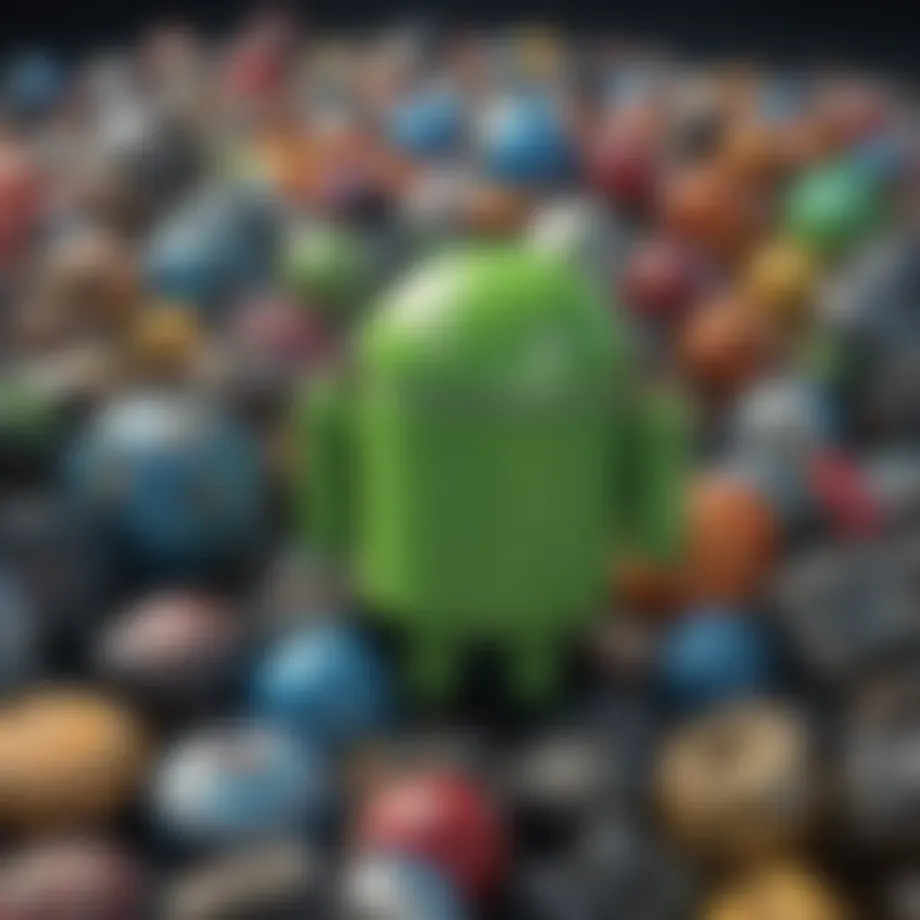 A vibrant depiction of popular Android game icons