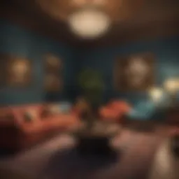 A vibrant virtual room showcasing various decorating styles