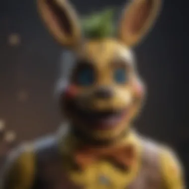 Detailed view of Spring Bonnie costume features