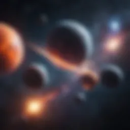 A vibrant depiction of a space idle game's galaxy, filled with colorful planets and celestial bodies