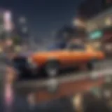 GTA gameplay on Android device showcasing vibrant graphics