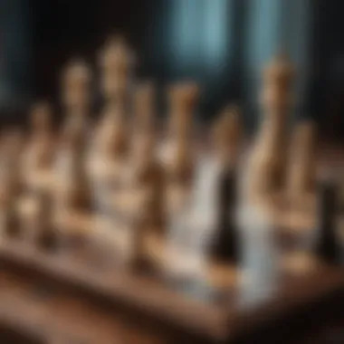 Dynamic Chessboard in Action Chessboard with pieces in mid-game