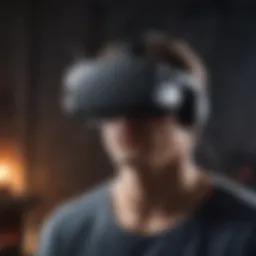 Virtual reality headset on Nintendo Switch console