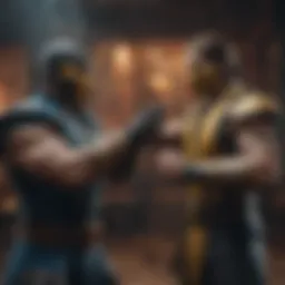 An epic showdown between iconic Mortal Kombat fighters