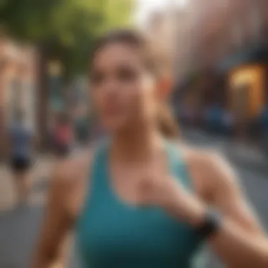 Connect and Motivate Illustration highlighting the social community aspect of the Fitbit app