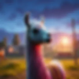 Fortnite Llama in the game environment