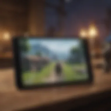 Tablet showing Fortnite settings menu