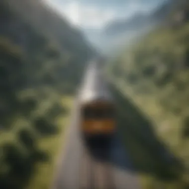 Virtual train journey through stunning landscapes