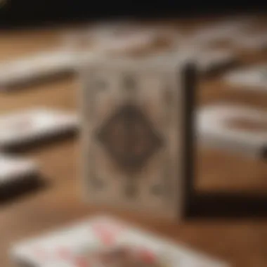 Strategic Card Arrangement Close-up of a deck of solitaire cards