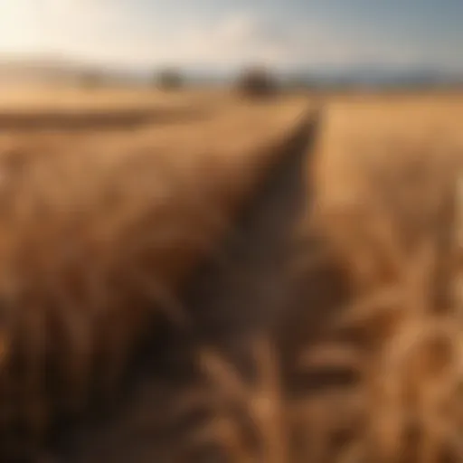 Rural landscape with wheat fields