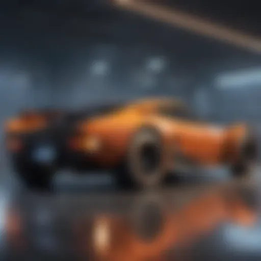 Detailed view of Rocket League car customization options