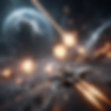 Engaging Space Battle Gameplay An immersive mobile gaming interface showcasing a space battle