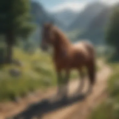 Exploring vast landscapes in horse simulator game