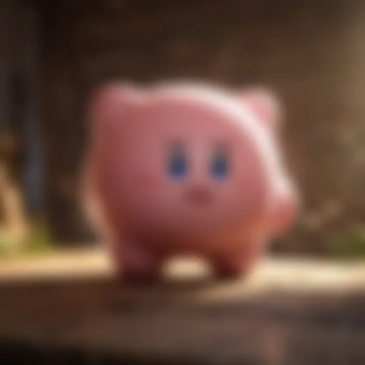 Mystical Kirby transforming with ethereal glow