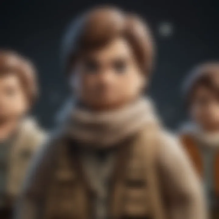 A collection of key characters from the LEGO Luke Skywalker Saga