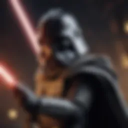 Mysterious Figure wielding Lightsaber