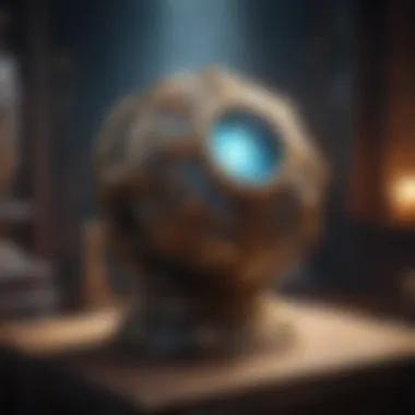 Relics of Power and Mystical Energies Magical artifact glowing with arcane energy