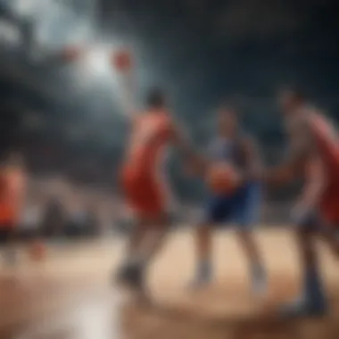 Multiplayer Basketball Game Action