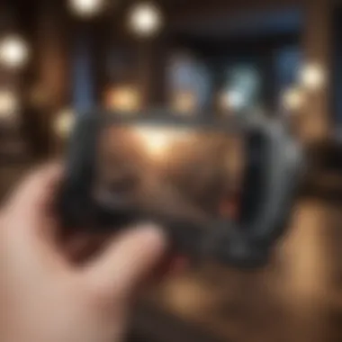 Social Gaming on Flip Phones Flip phone showcasing multiplayer game feature