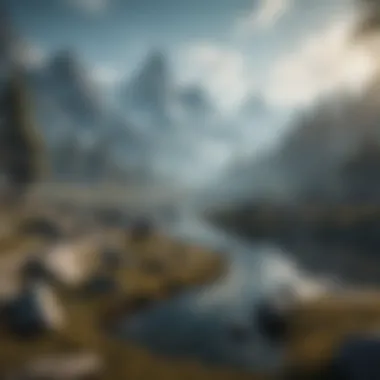 Mystical landscape in Skyrim's Nintendo Switch Edition