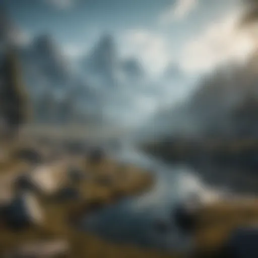 Mystical landscape in Skyrim's Nintendo Switch Edition