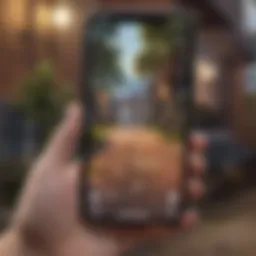 Fortnite mobile gameplay interface showcasing vibrant graphics and controls