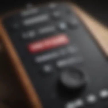 Illustration of a pause button on a remote control with a Netflix theme