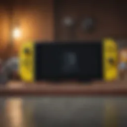 Nintendo Switch console showcasing The Simpsons game