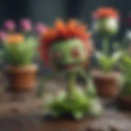 Vibrant scene from Plants vs. Zombies showcasing colorful plant characters