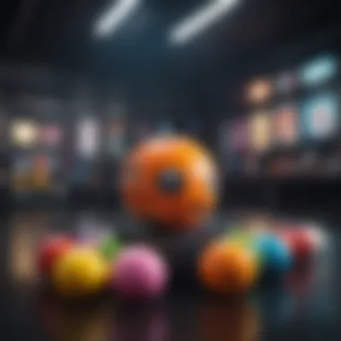 Artistic Display of Pop It Toys Colorful pop it fidget toys arranged artistically