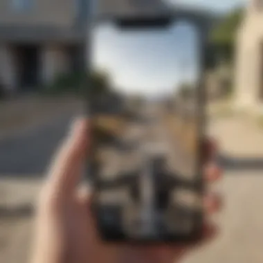 Smartphone with PUBG gameplay on screen