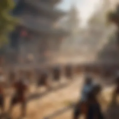Engaging Battle Scene in Rise of Kingdoms An engaging battle scene depicting gameplay mechanics in action