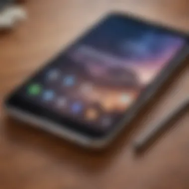 Close-up of innovative features on the Samsung Galaxy Flip phone interface