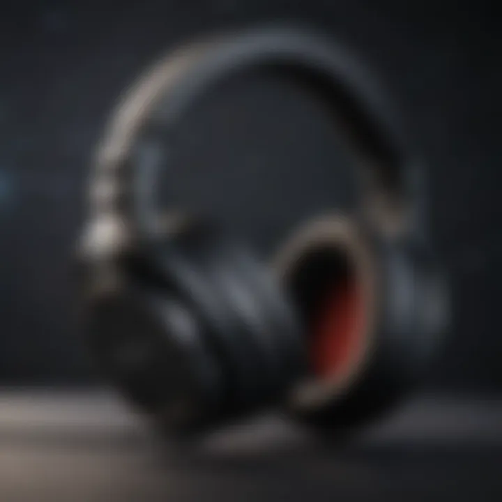 Close-up of a high-quality gaming headset