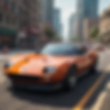 Sleek Sports Car Racing in GTA Game