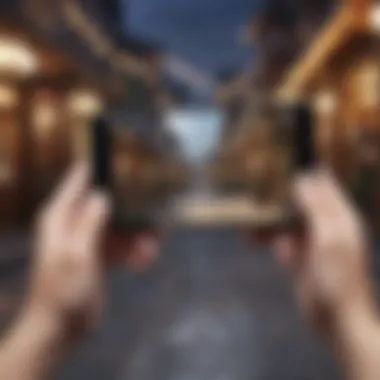 Mobile Gaming Enthusiasts' Delight Illustration of a smartphone with Genshin Impact logo displayed